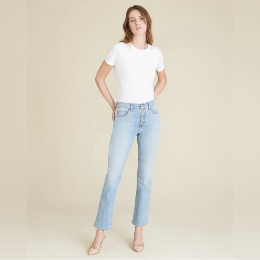 Veronica Beard Women 31/12 Carolyn‎ Baby Boot High Rise Pale Stone Blue Jeans